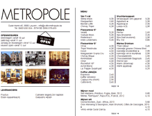 Tablet Screenshot of cafe-metropole.be